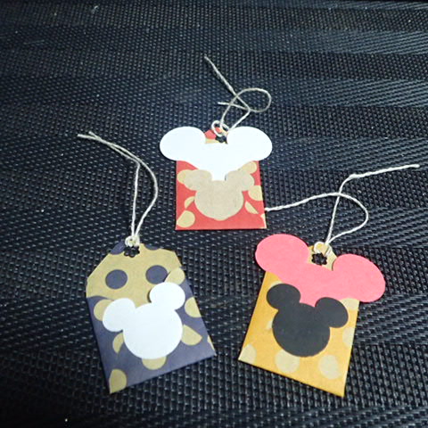 ミニ封筒を使ったミッキーが飛び出すカードの作り方 ミッキーマウス Mickey 海外輸入のクラフトパンチ 縁魂 Paper Punch Shapes
